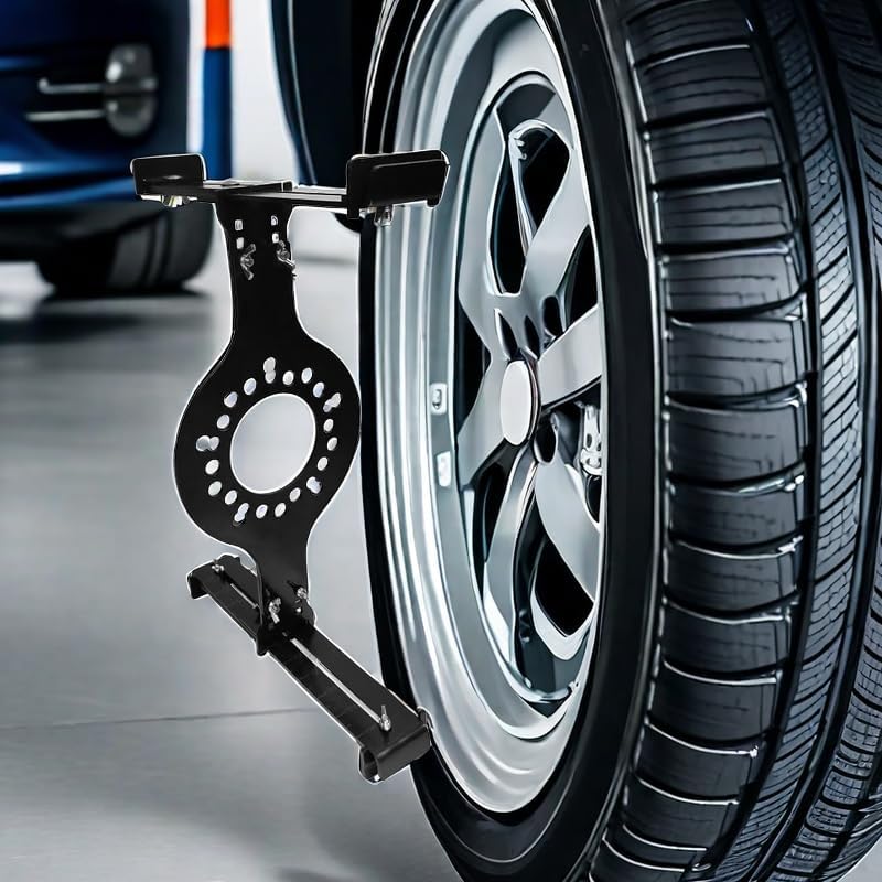 Lskioer Wheel Offset Tool, 5 Lug Pattern Tire/Rim Fit Size Measuring Mockup Tool Supports 14"-20" Wheel Diameter and 7"-17" Wheel Width, Auto Car Wheel Fitment Simulator - Image 1
